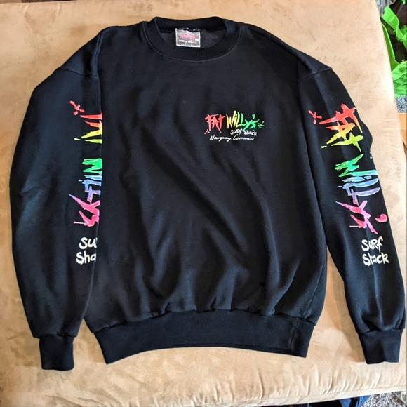 Vintage Fat Willy's Surf Do's Sweatshirt Made In England Newquay, Cornwall - Picture 1 of 7